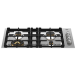 Bertazzoni MAST304QBXT 30 Inch Master Series Slide Controls 4 Brass Burners Gas Cooktop