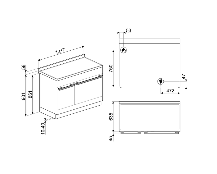 Smeg CPF48UGMBL Range Replacement Parts
