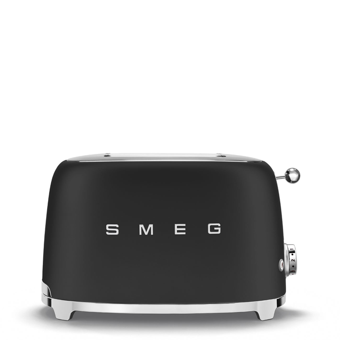 Smeg TSF01BLMUS Retro 50's Style 2-Slice Toaster 950 W Matte Black