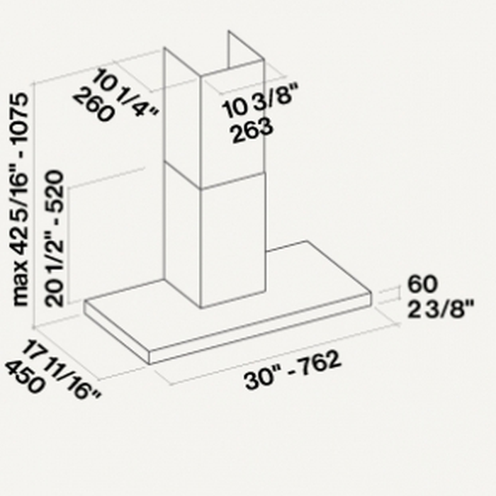 Falmec FPMER30W3SS 30 Inch Wall Mount Hood 300 CFM