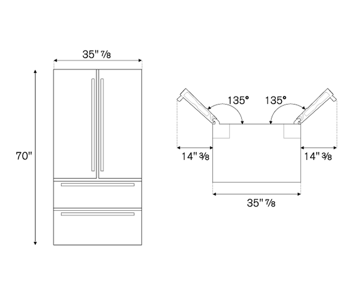 Bertazzoni REF36X17 French Door Refrigerator Replacement Parts