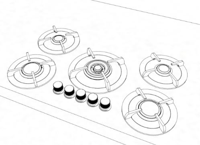 VarioCook ESPOO 36 Inch Modular 05 Burner Gas Cooktop