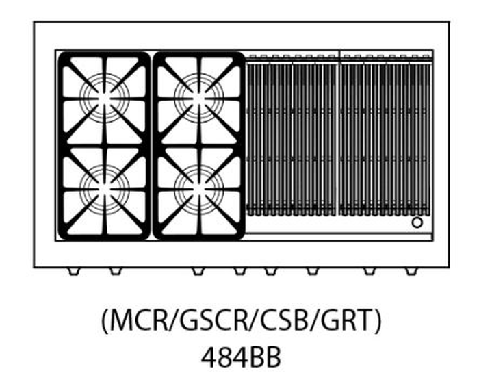 Capital MCR484BB 48 Inch Gas Range