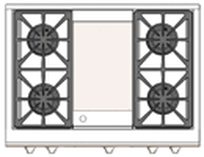 Capital GSCR364BL 36 Inch Precision Gas Range