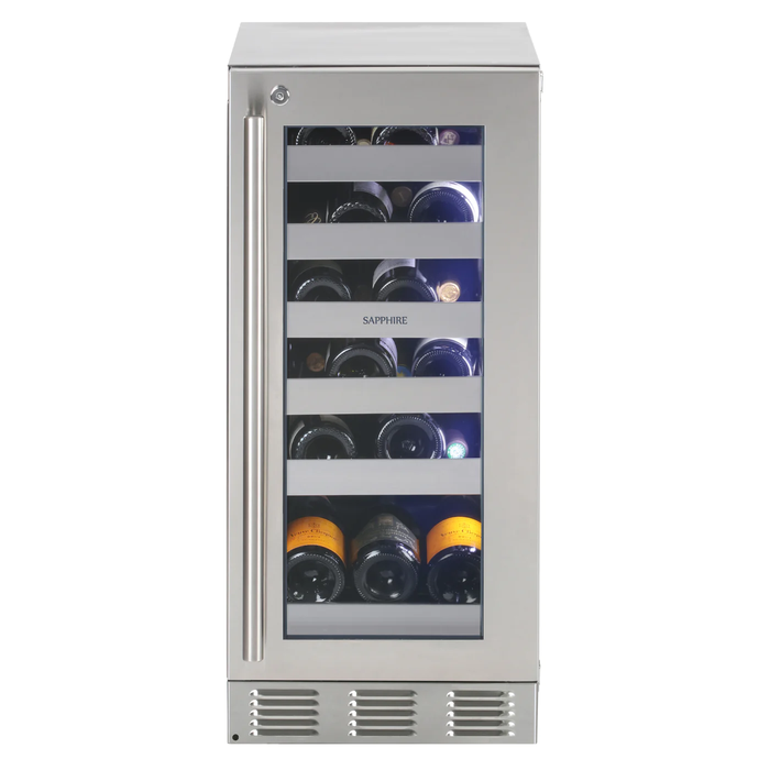Sapphire SW15SZSS 15 Inch Undercounter Wine Refrigerator