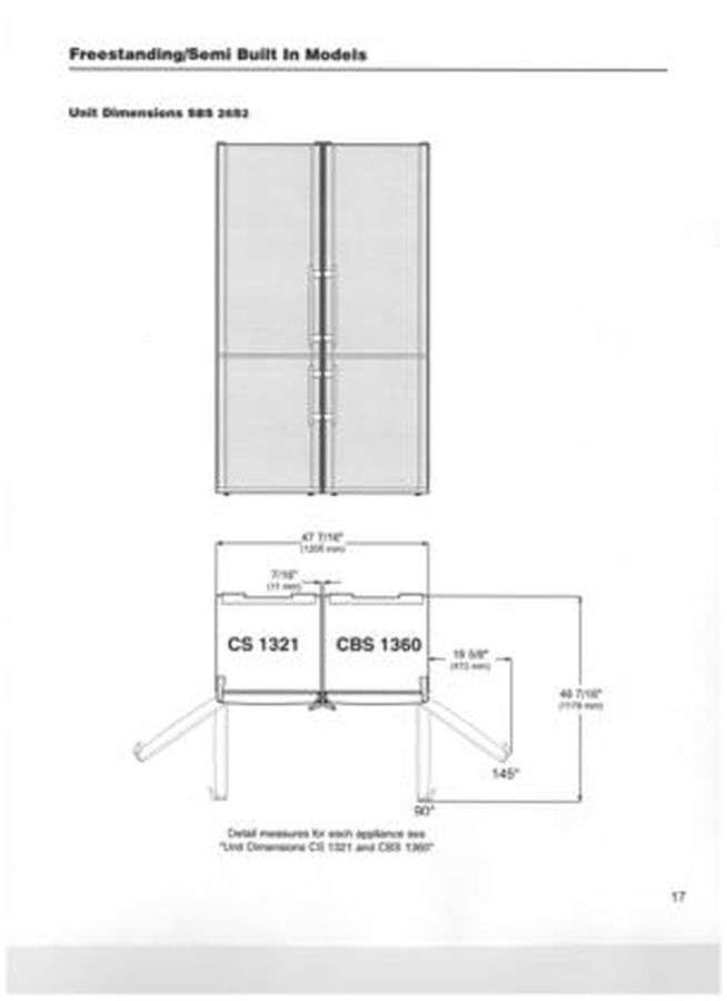 Liebherr 990155500 Side By Side Kit