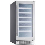 Zephyr PRW15C01BG 15 Inch Undercounter Wine Refrigerator