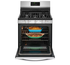 Frigidaire GCRG3060BF 30 Inch 5.1 Cu Ft 4 Burner Griddle Self Clean Gas Range