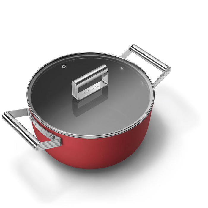 Smeg CKFC2411RDM Cookware 24cm Casserole Dish with Lid