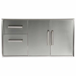 Coyote CCD2DC Double Access Door CCD-2DC Combo Unit: Two Drawer Cabinet PLUS Double Access Doors