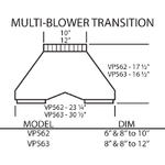Vent-A-Hood VP562 HVAC Kit EP Transition 10 Inch Round Duct for Wall Mount Range Hoods