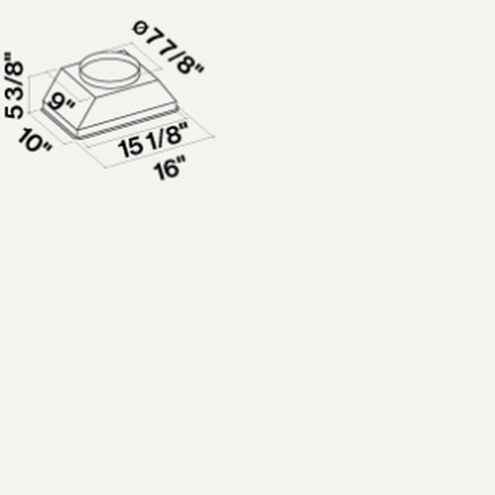 Falmec FIMAS34B6SS2 34 Inch Installed in Cabinet Range Hood 600 CFM
