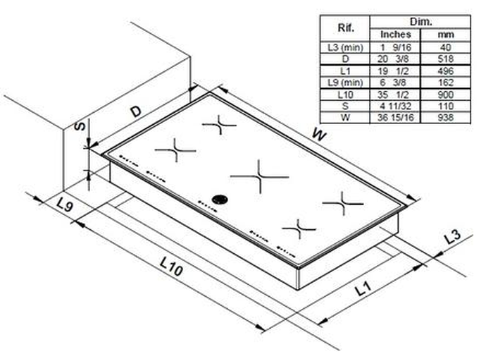 Bertazzoni P365IX Induction Cooktop Replacement Parts