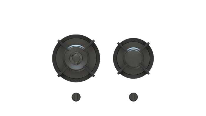 Pitt Cooking BAULA2PT-NG 21 Inch Brass 2 Burner Gas Cooktop