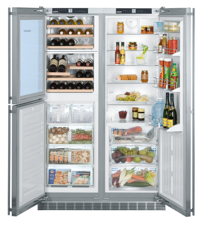 Liebherr SBS246 Built-In 48 Inch Side by Side Refrigerator SW5291 and SRB5280