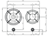 Pitt Cooking BAULA2BT-NG 21 Inch Black 2 Burner Gas Cooktop