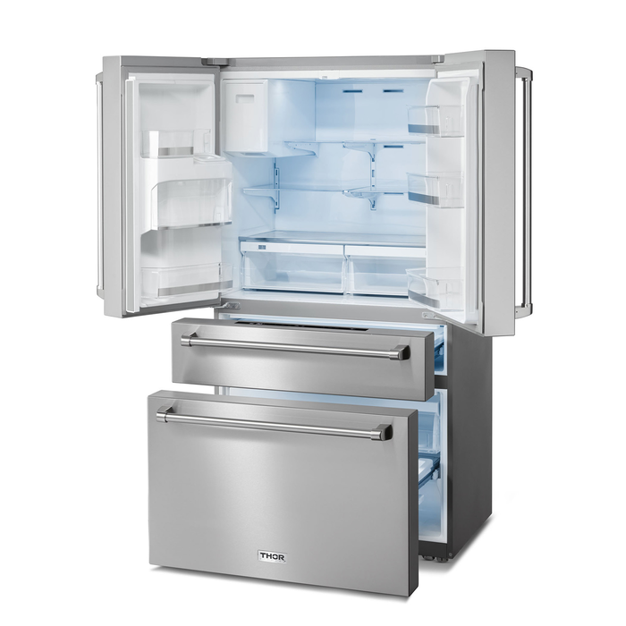 Thor Kitchen TRF3601FD 36 Inch Free Standing French Door Refrigerator