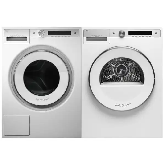 Asko W6124X.W+T611VU.W 24 Inch 208-240 V Washer & Veneted Dryer Pair