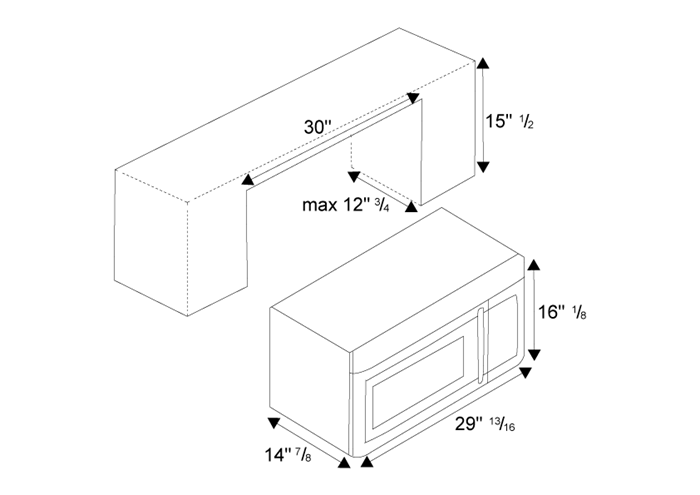 Bertazzoni KOTR30X Over the Range Microwave Replacement Parts