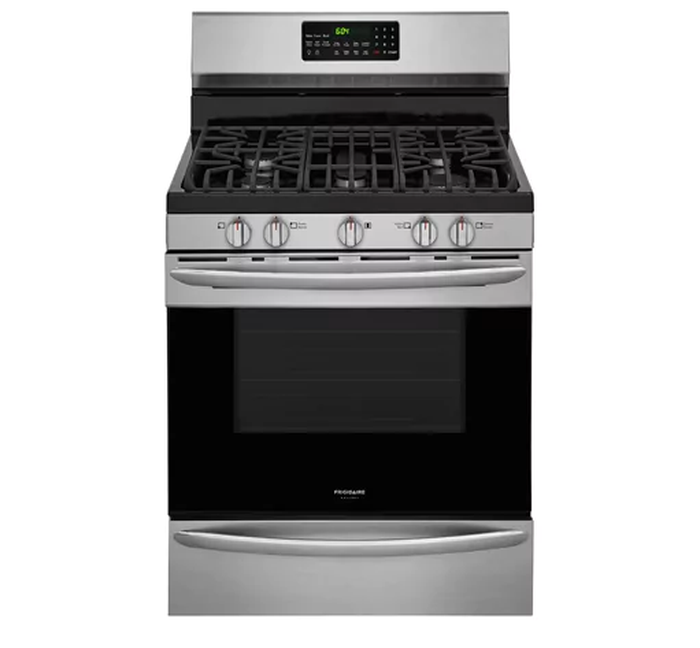 Frigidaire GCRG3060BF 30 Inch 5.1 Cu Ft 4 Burner Griddle Self Clean Gas Range