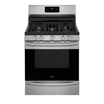 Frigidaire GCRE306CBF 30 Inch 6.2 Cu Ft Five Burner Rear Control Self Clean Convection Electric Range