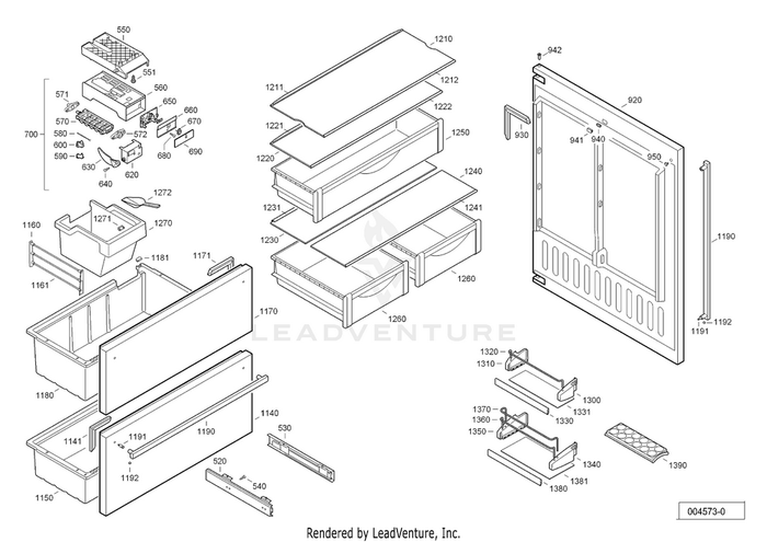 Liebherr CS2082 36 Inch Semi Built-In - Bottom Freezer Refrigerator Parts