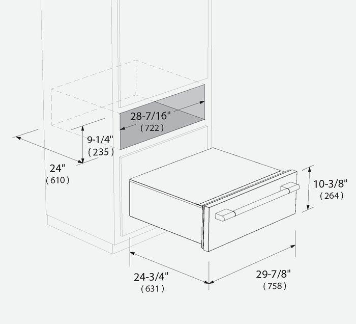 Fulgor Milano F7DWD30S1 30 Inch Warming Drawer