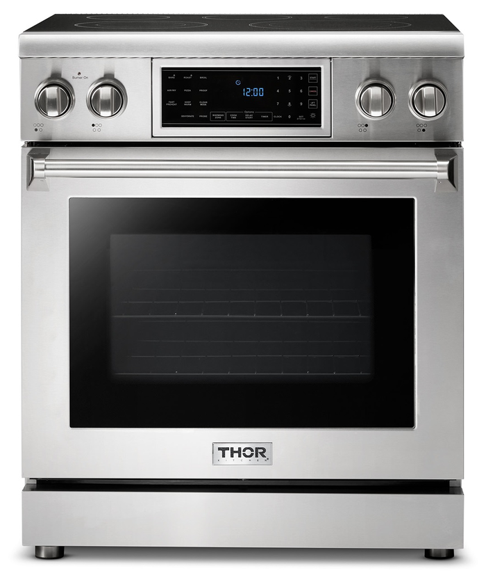 Thor Kitchen TRE3001 30 Inch Pro Tilt Panel 5 Burner Convection Self Clean Oven Electric Range