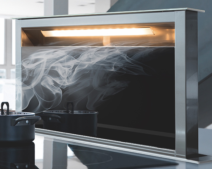 Faber SCLX3615BKNBB 36 Inch Installed In Island Range Hood Blower Not Included CFM