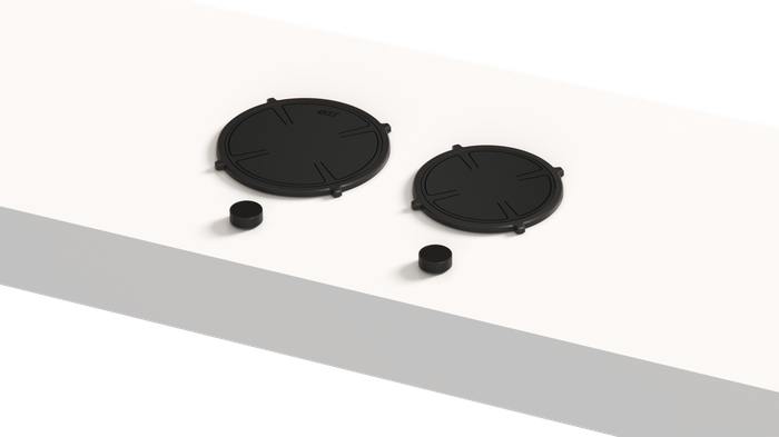 Pitt Cooking BAULA2B-I 24 Inch Black 2 Burner Induction Cooktop