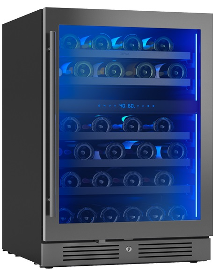Zephyr PRW24C02CBSG 24 Inch Undercounter Wine Refrigerator