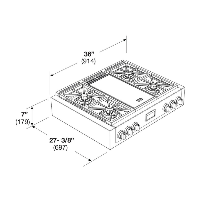 Fulgor Milano F6GRT364GS1 36 Inch Sophia Pro Gas Rangetop