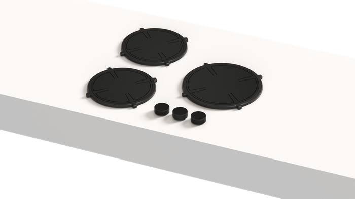 Pitt Cooking CAPITAL3B-I 24 Inch Black 3 Burner Induction Cooktop