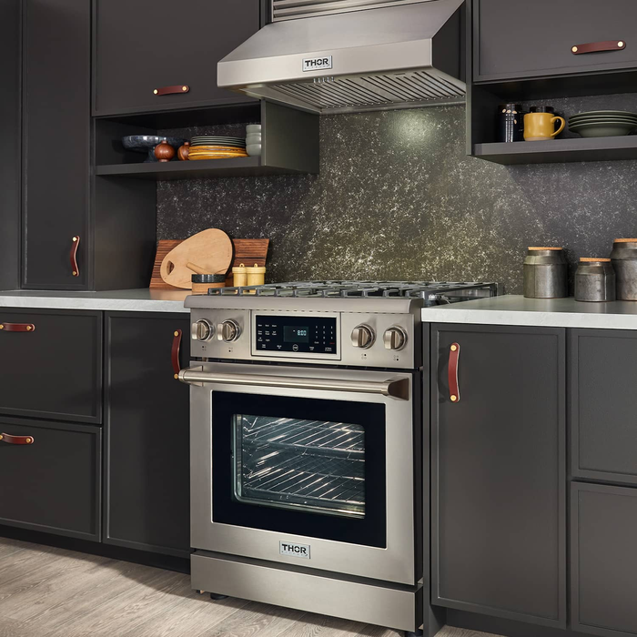 Thor Kitchen TRG3001U 30 Inch Pro Style Self Clean Tilt Panel Gas Range