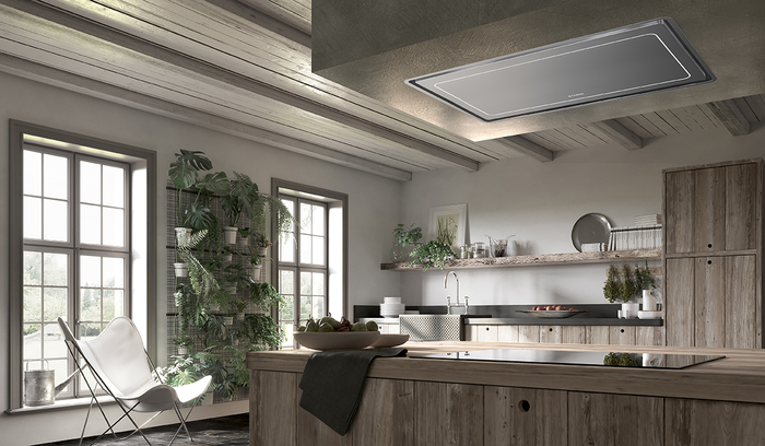 Faber HILTIS36SSNB 36 Inch Mounted to Ceiling Range Hood Blower Not Included CFM