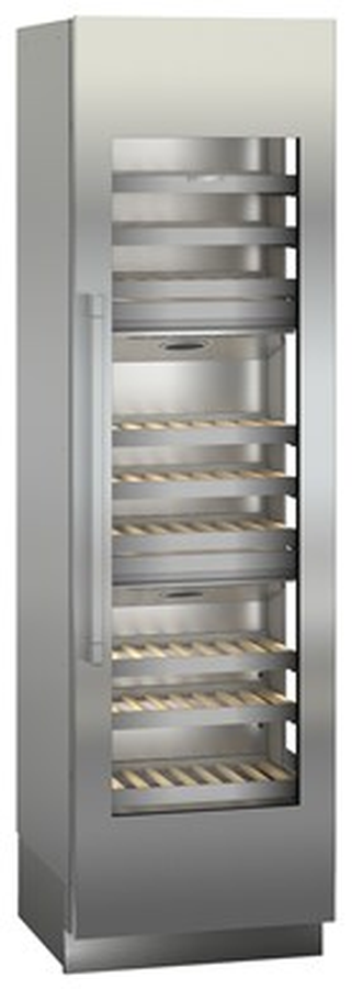 Liebherr MW2400 24 Inch Wine Fridge Column Built-In Integrated 11.3 Cu. Ft. Three Temp Zones 100 Bottles 36 dBA