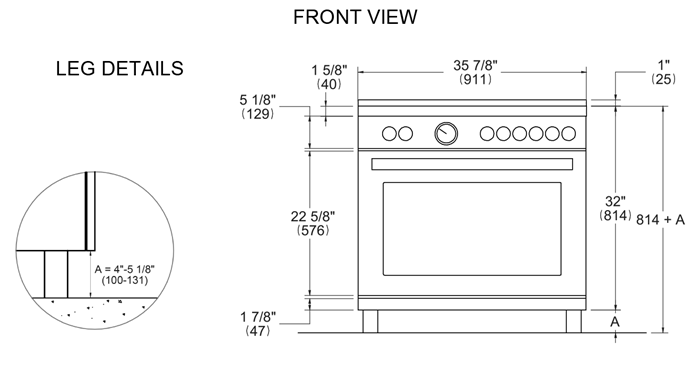 Bertazzoni MAS365GASNEV 36 Inch Master Series Gas Range