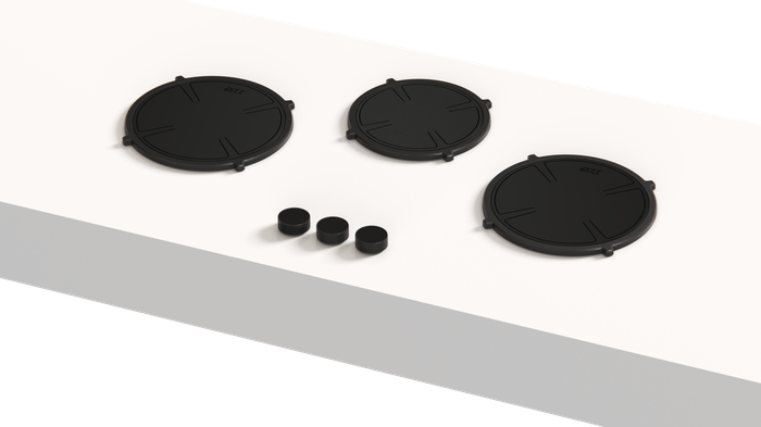 Pitt Cooking COLO3B-I 34 Inch Black 3 Burner Induction Cooktop