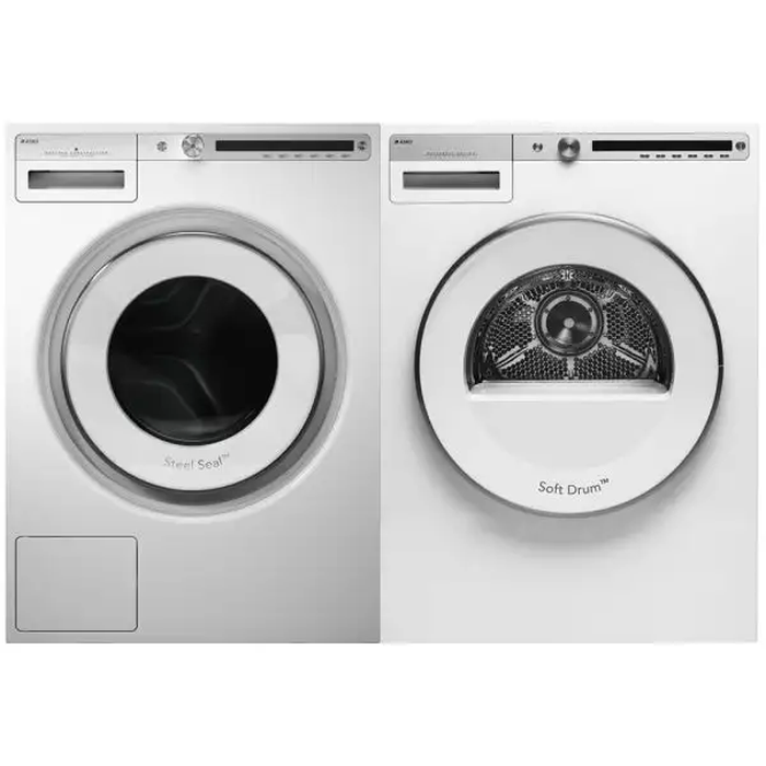 Asko W4114C.W+T411VD.W 24 Inch 208-240 V Washer & Veneted Dryer Pair