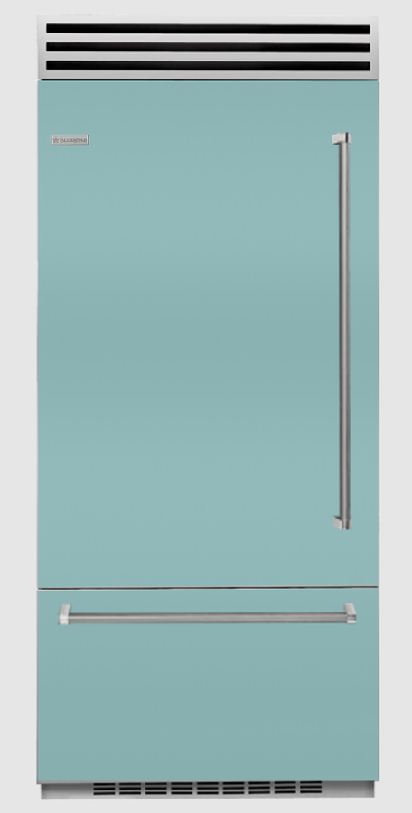 BlueStar BBB36L2CFPLT 36 Inch Built In Bottom Freezer Refrigerator