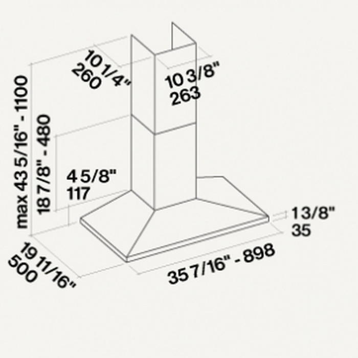 Falmec FPVUX36W6SS 36 Inch Mounted on Wall 600 CFM - PARTS