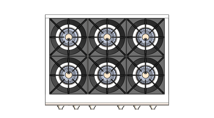 Capital CGRT366L 36 Inch Culinarian Gas Rangetop