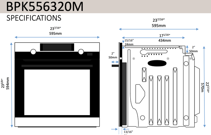 AEG BPK556320M 24 Inch Electric Wall Oven