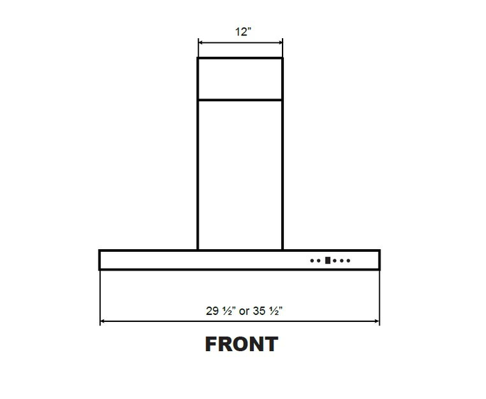 Cyclone SIB52336SS 36 Inch Mounted to Ceiling 600 CFM