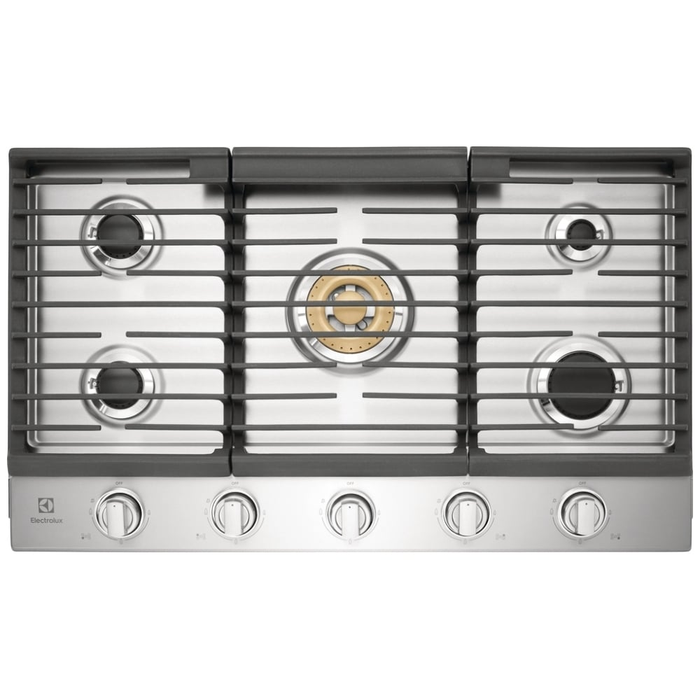 Electrolux ECCG3668AS 36 Inch Flexible Brass Power Burner Gas Cooktop