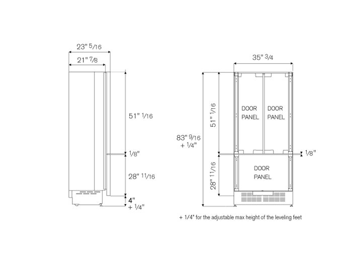 Bertazzoni REF36FDBZPNV 36 Inch Fully Integrated