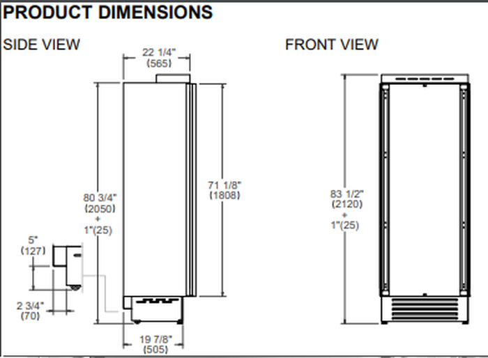 Bertazzoni REF30RCPIXL Fridge Column Replacement Parts