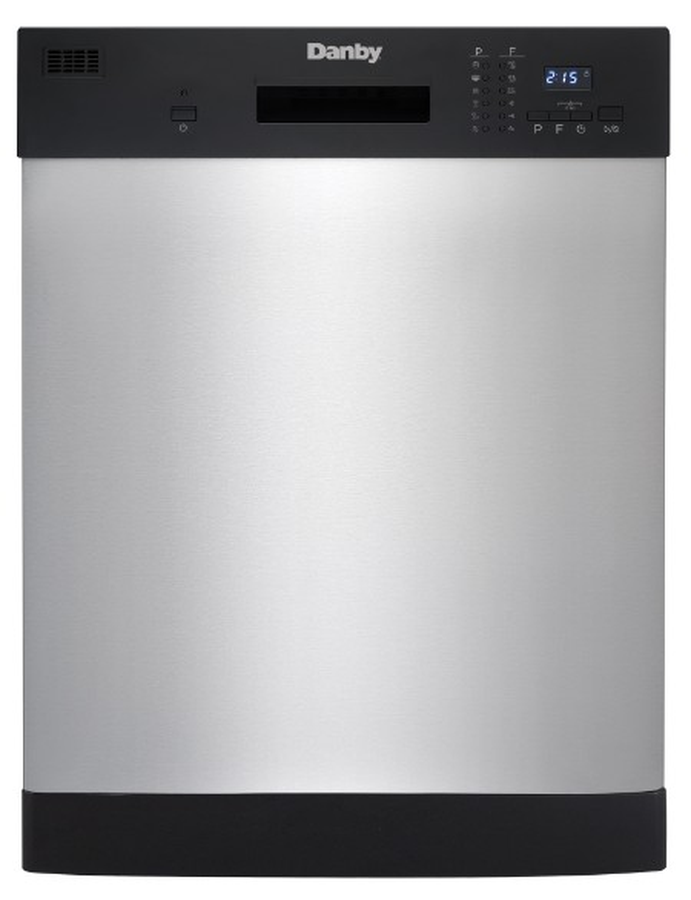 Danby DDW2404EBSS 24 Inch Tall Tub Front Controls Stainless Steel Dishwasher