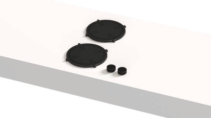 Pitt Cooking BALUT2B-I 24 Inch Black 2 Burner Induction Cooktop