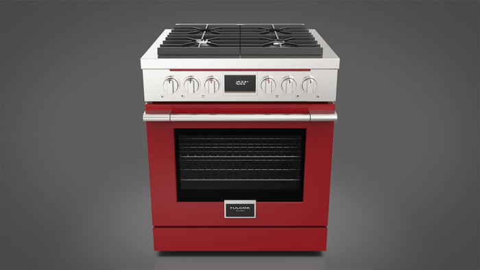 Fulgor Milano F4PDF304S1 30 Inch Convection Self Clean Dual Fuel Range